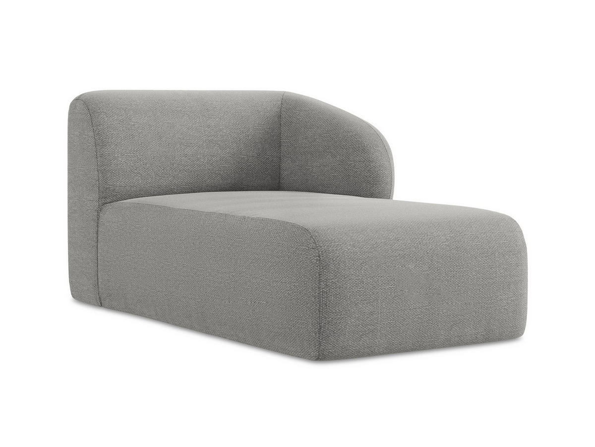SOFAELEMENT Rechts Bouclé Stoff Grau - Hellgrau/Schwarz, Holzwerkstoff/Kunststoff (91/75/166cm) - Makamii