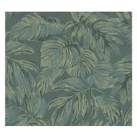 VLIESTAPETE Grün 53/1005 cm - Goldfarben, Textil (53/1cm) - KUNSTLOFT