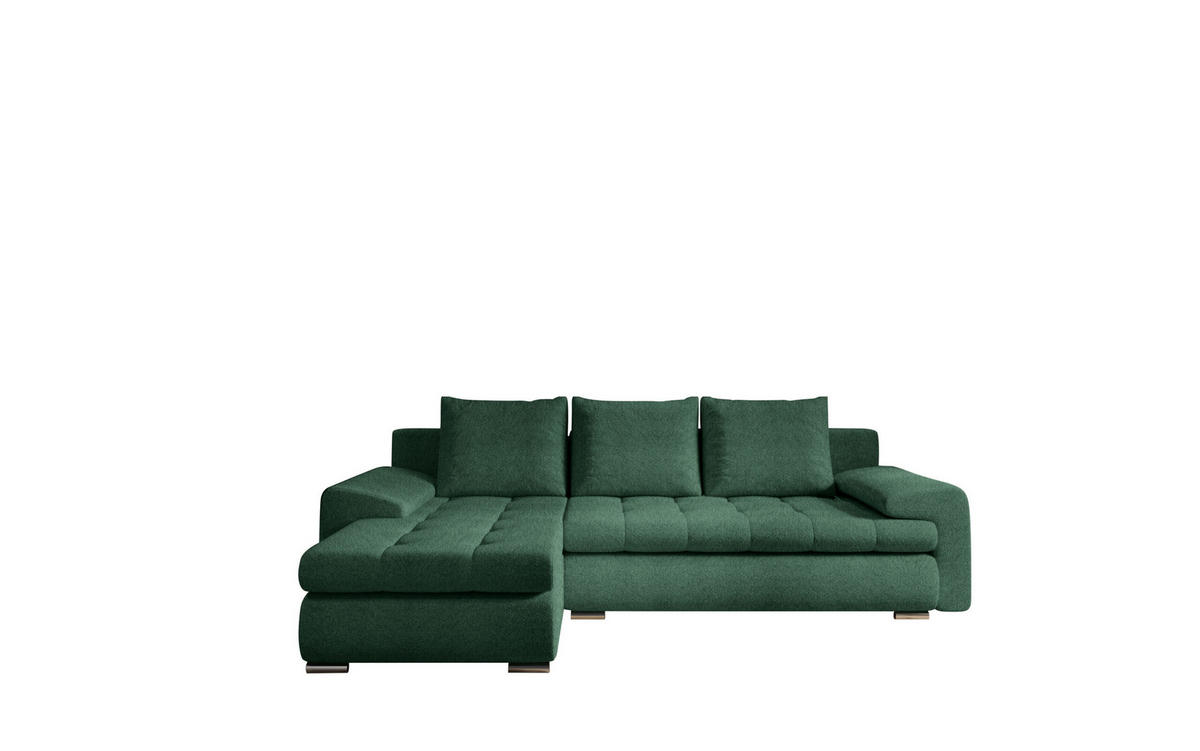 ECKSOFA TOMI Abriamo Dunkelgrün Links - Dunkelgrün, Holz (150/237cm) - Kaiser Möbel