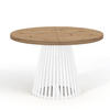 ESSTISCH runder ausziehbarer Tisch für Esszimmer DOVER 90 / 190 cm, Farbe: Eiche Artisan / Weiß - Eiche Artisan/Weiß, Holz (190/90/77cm) - Dekori_Interiors
