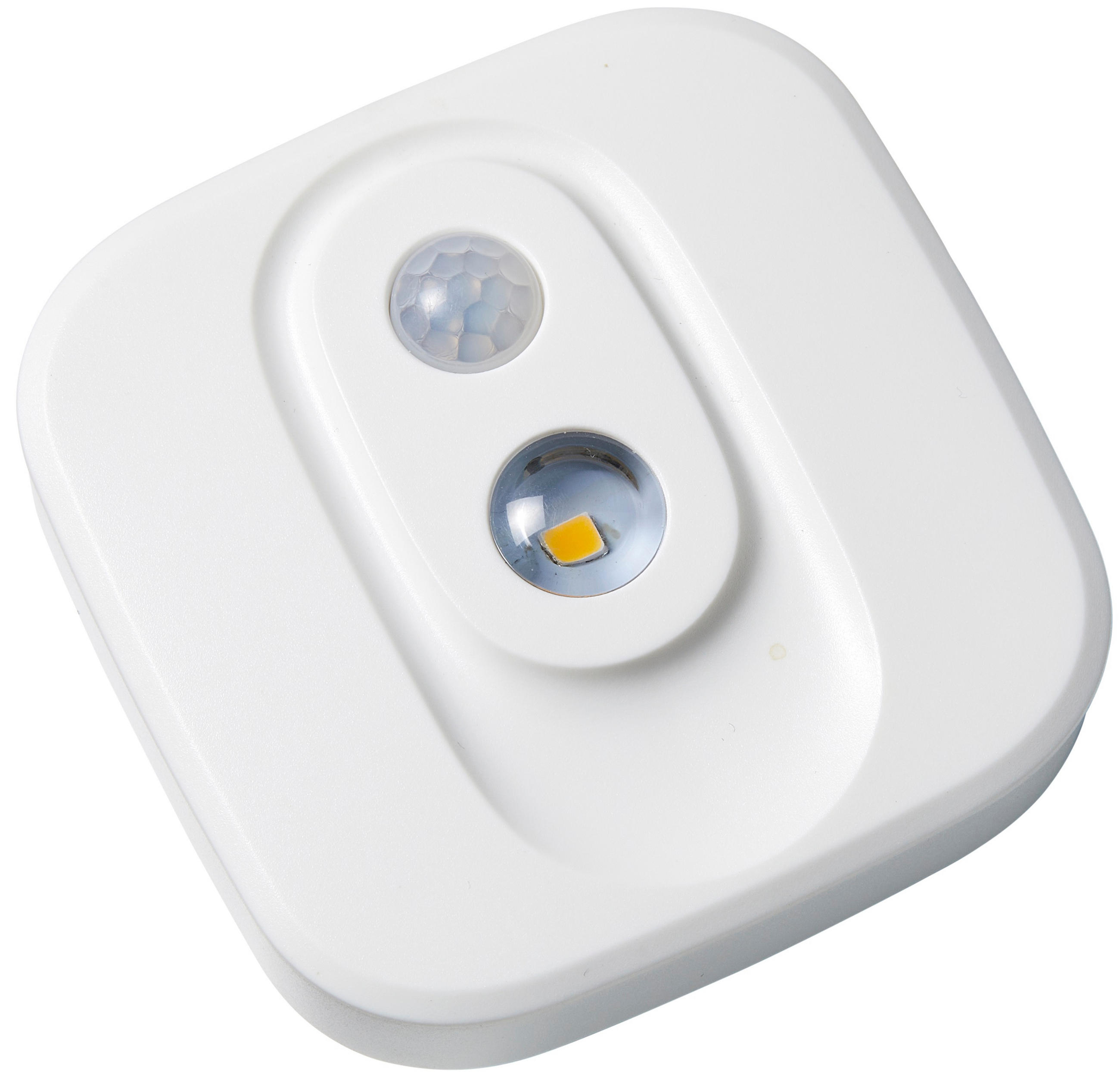LED-SPOT-STRAHLER - batteriebetrieben mit Bewegungsmelder und Helligkeitssensor für Flur und Keller - Weiß, Kunststoff (7.5/7.5/2.9cm) - Northpoint