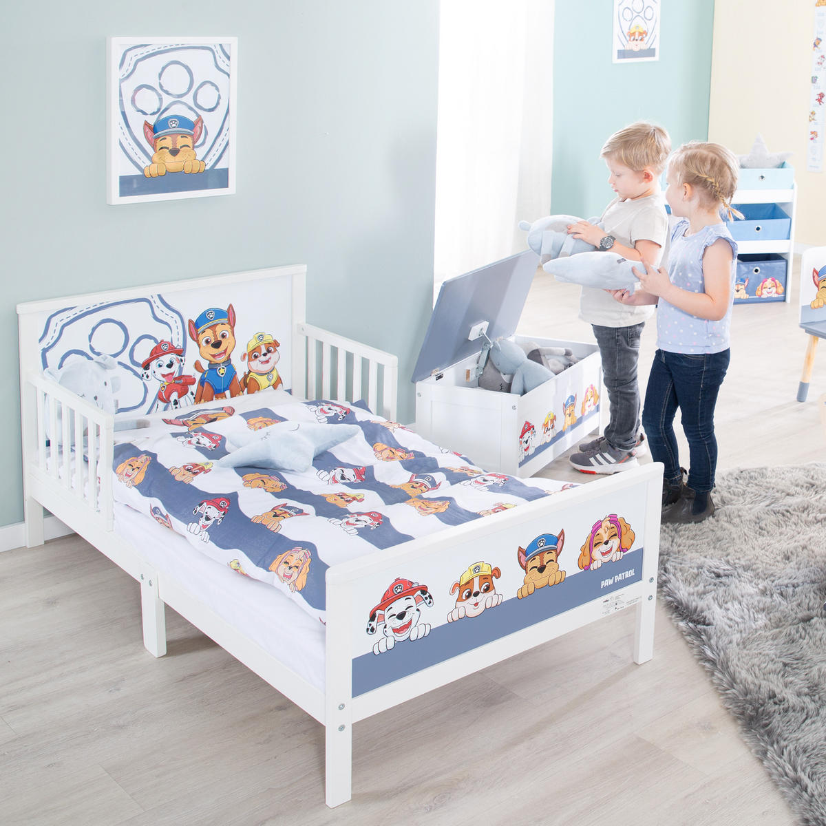 BABYBETTWÄSCHE Paw Patrol 100x135 cm - Weiß, Textil (100/135cm) - Roba