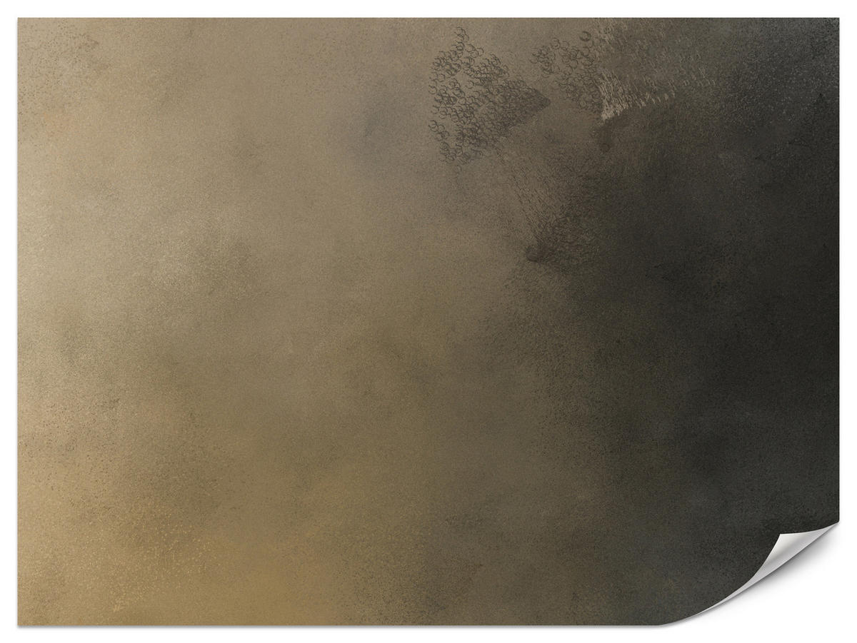 FOTOTAPETE für Wohnzimmer Pastell Beige Ombre Beton Minimalismus 250x175 - Beige/Schwarz, Papier (250/175cm) - Muralo