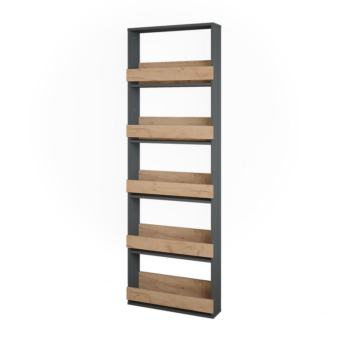 STOJAN NA SKLENIČKY NA VÍNO Repose Zlatý dub power/antracit - medově dubová/antracitová, kompozitní dřevo (60/180/15.1cm) - Vicco