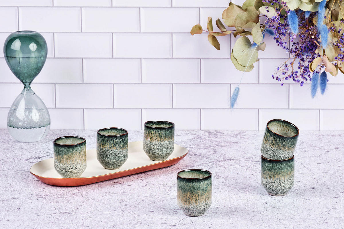 TASSEN Genesis 80ml - 6er-Set - Erde - Grau, Keramik (0.08L) - Björn