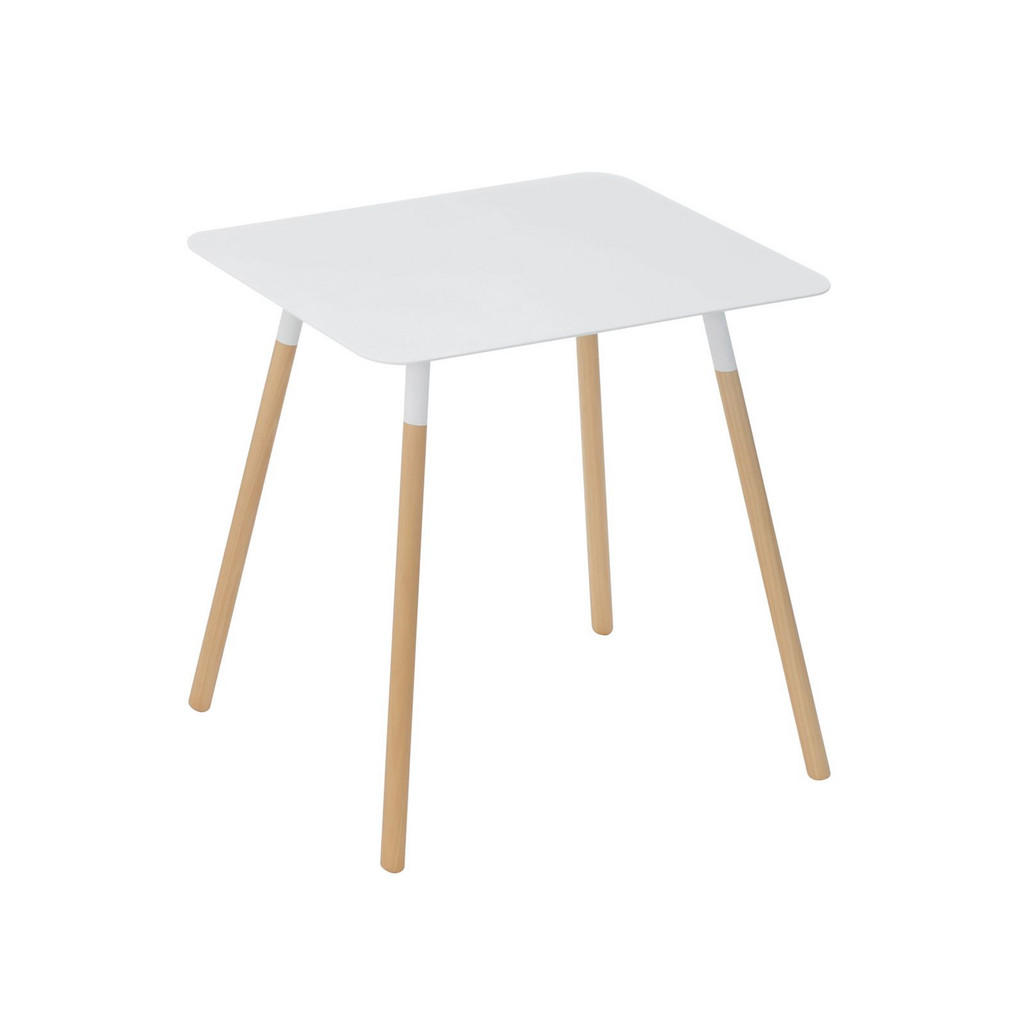 Thumbnail - Yamazaki Beistelltisch, Weiß, Metall, Echtholz, Uni, Rechteckig,Rechteckig, 30x50x45 cm, Wohnzimmer, Wohnzimmertische, B...