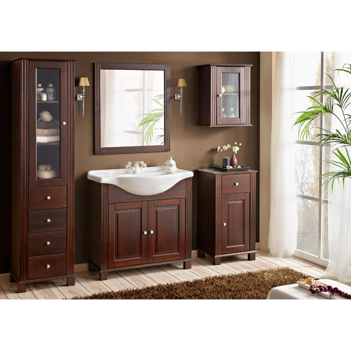 WASCHTISCH Aveiro-56 - Braun, Holz (85/83/49cm) - Lomado