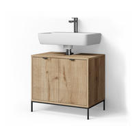 WASCHTISCHUNTERSCHRANK ATERNO Viking Oak 70 x 63 cm mit 2 Türen - Eiche Wotan, Holzwerkstoff (70/63/45.1cm) - Livinity®