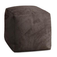 SITZSACK CUBE Roasted Cocoa - Dunkelbraun/Graubraun, Textil (60/60/60cm) - Dreamroots