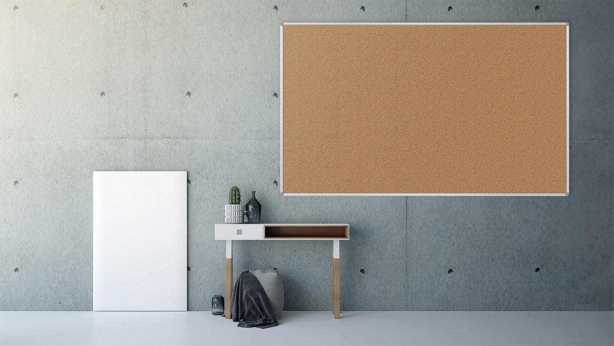 PINNWAND mit Alurahmen 200x120cm - Braun, Holz (200/120/1.6cm) - ALLboards