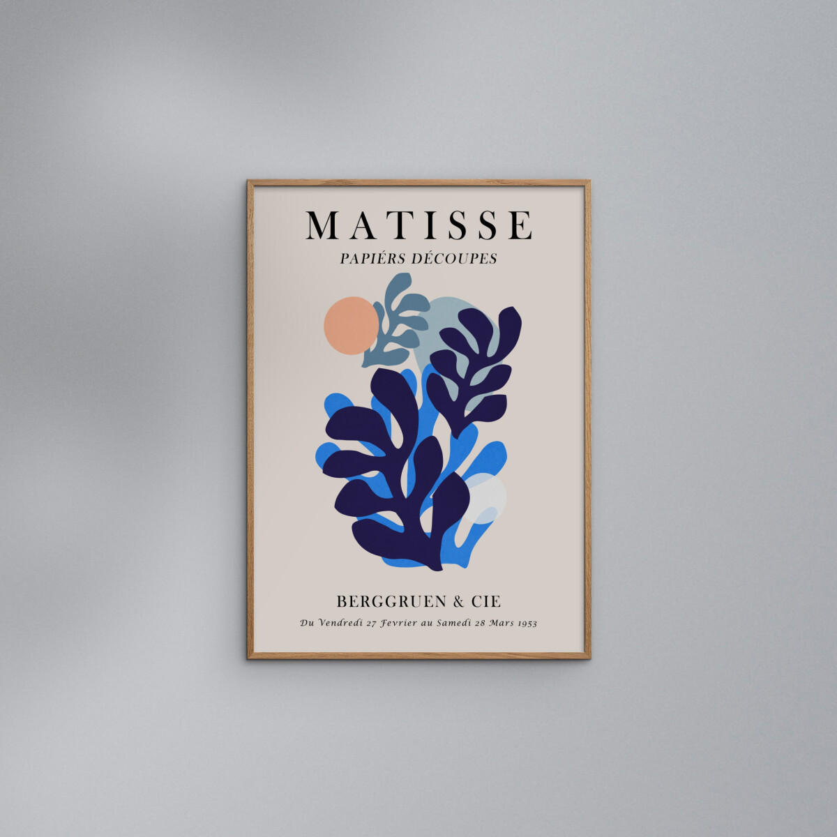 POSTER mit Rahmen Vitor Costa - Matisse floral Poster 5 - Eichefarben/Multicolor, Holz/Papier (50/70cm) - Poster&Frame