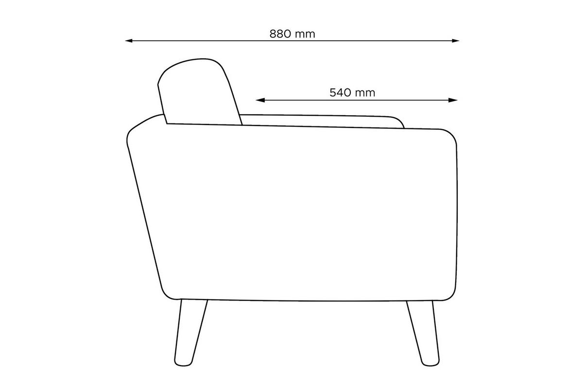 SOFA TAGIO mit Armlehnen, Rosa - Koralle/Braun, Buchenholz/Textil (153/80/84cm) - KONSIMO®
