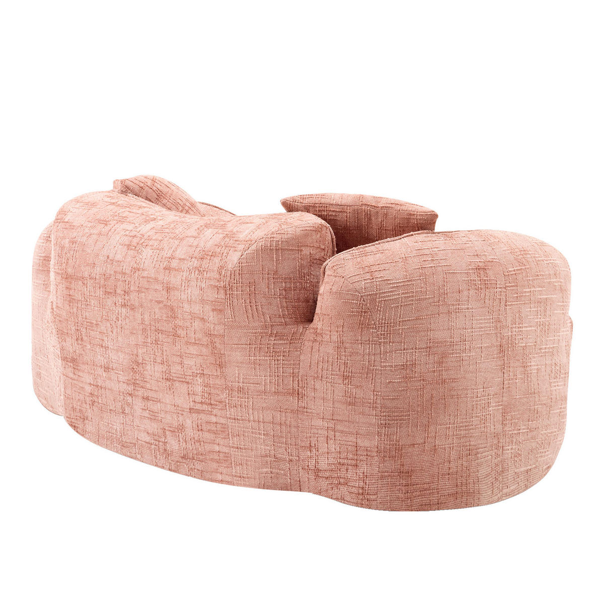2-SITZER-SOFA mit Federkern und Schaumstoffpolsterung, geschwungene Form, Pink - Rosa, Kunststoff (87/70/170cm) - Modfu
