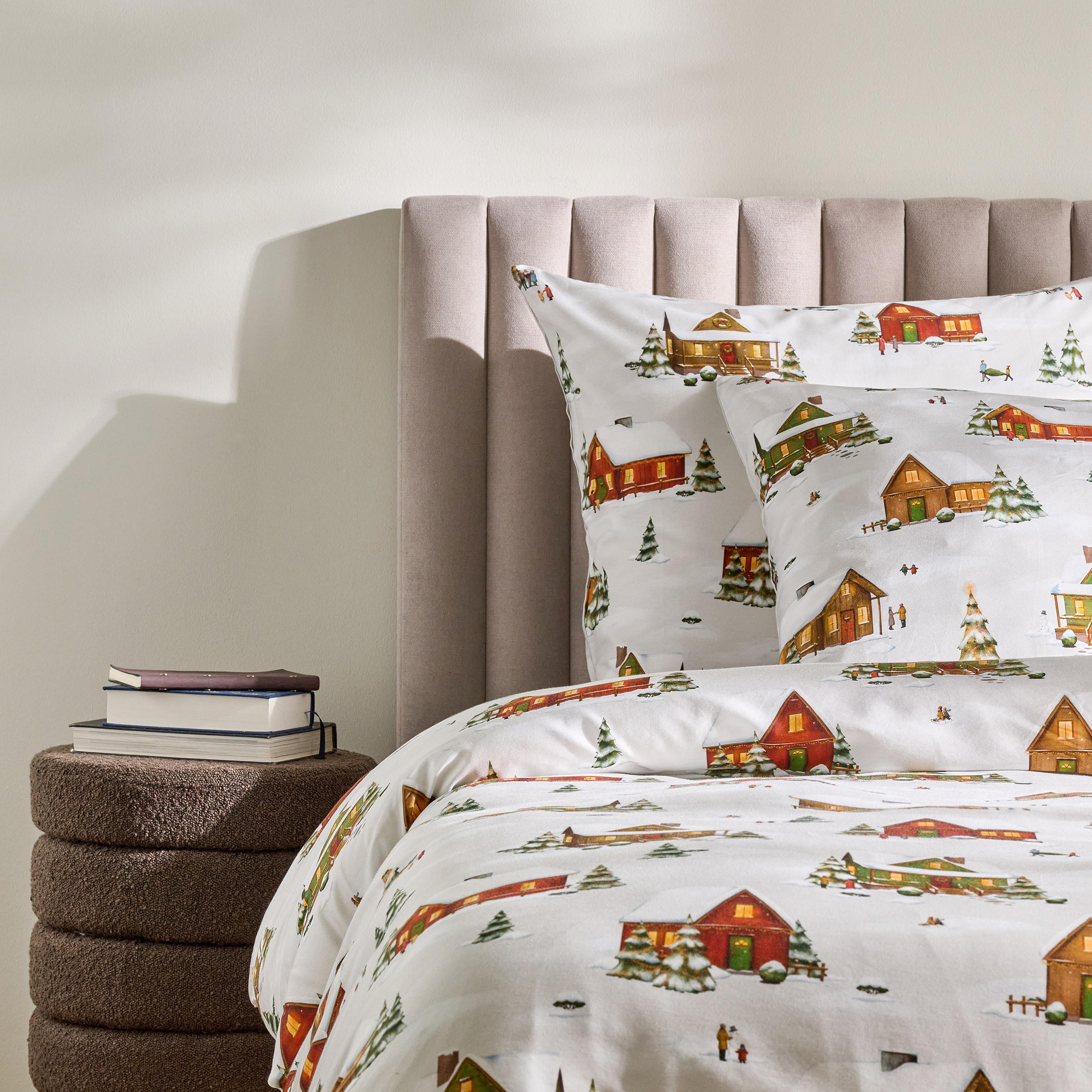 BETTWÄSCHE Satin WINHURST, 160x200 cm, Mehrfarbig, Winter Weihnachten Bettbezug, Weihnachtsdeko, Christmas, Weihnachtsmotiv - Multicolor, Textil (160/200cm) - home&you