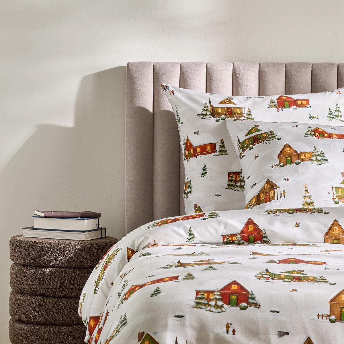 BETTWÄSCHE Satin WINHURST, 160x200 cm, Mehrfarbig, Winter Weihnachten Bettbezug, Weihnachtsdeko, Christmas, Weihnachtsmotiv - Multicolor, Textil (160/200cm) - home&you