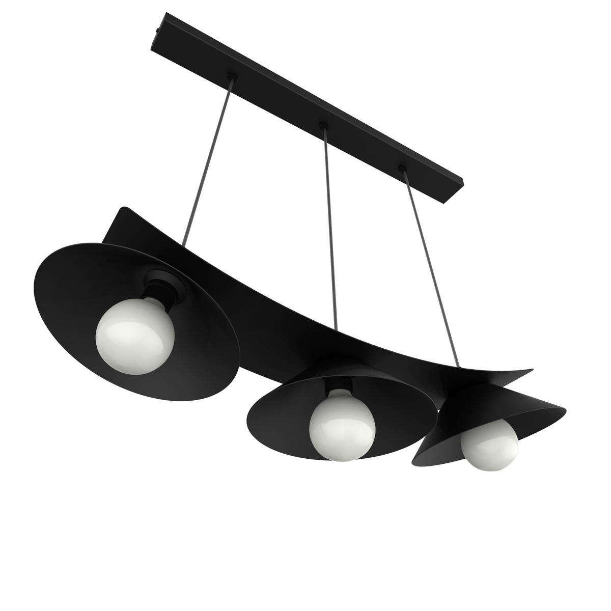 HÄNGELEUCHTE Miller X3 - Schwarz, Metall (70/25/16cm) - Lumicom
