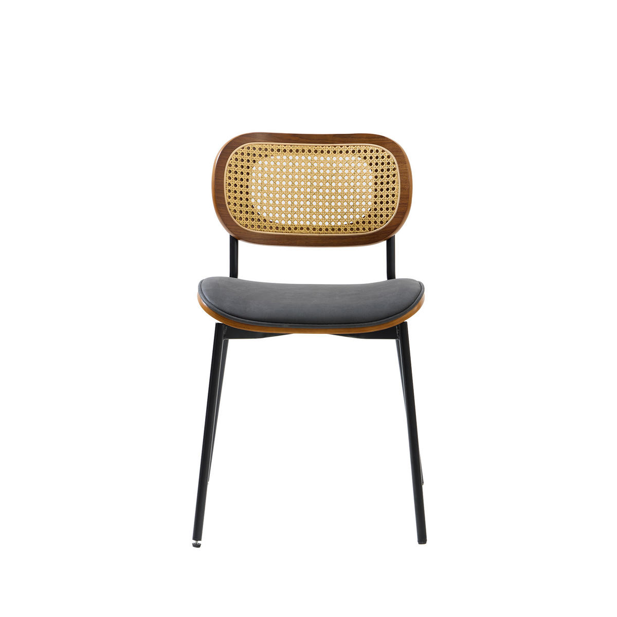 STUHL 2er-Set Kunstleder Schwarz - Schwarz, Textil (46/75/55cm) - Nordlys