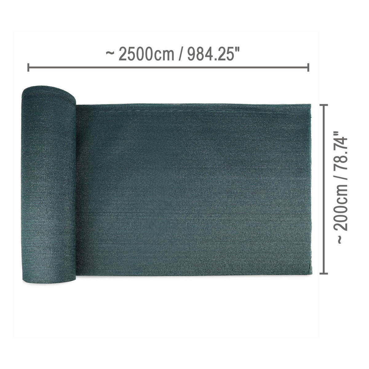 SICHTSCHUTZZAUN SolVision SG80 200/2500 cm Grün - Grün, Kunststoff (2500/200cm) - Sol Royal