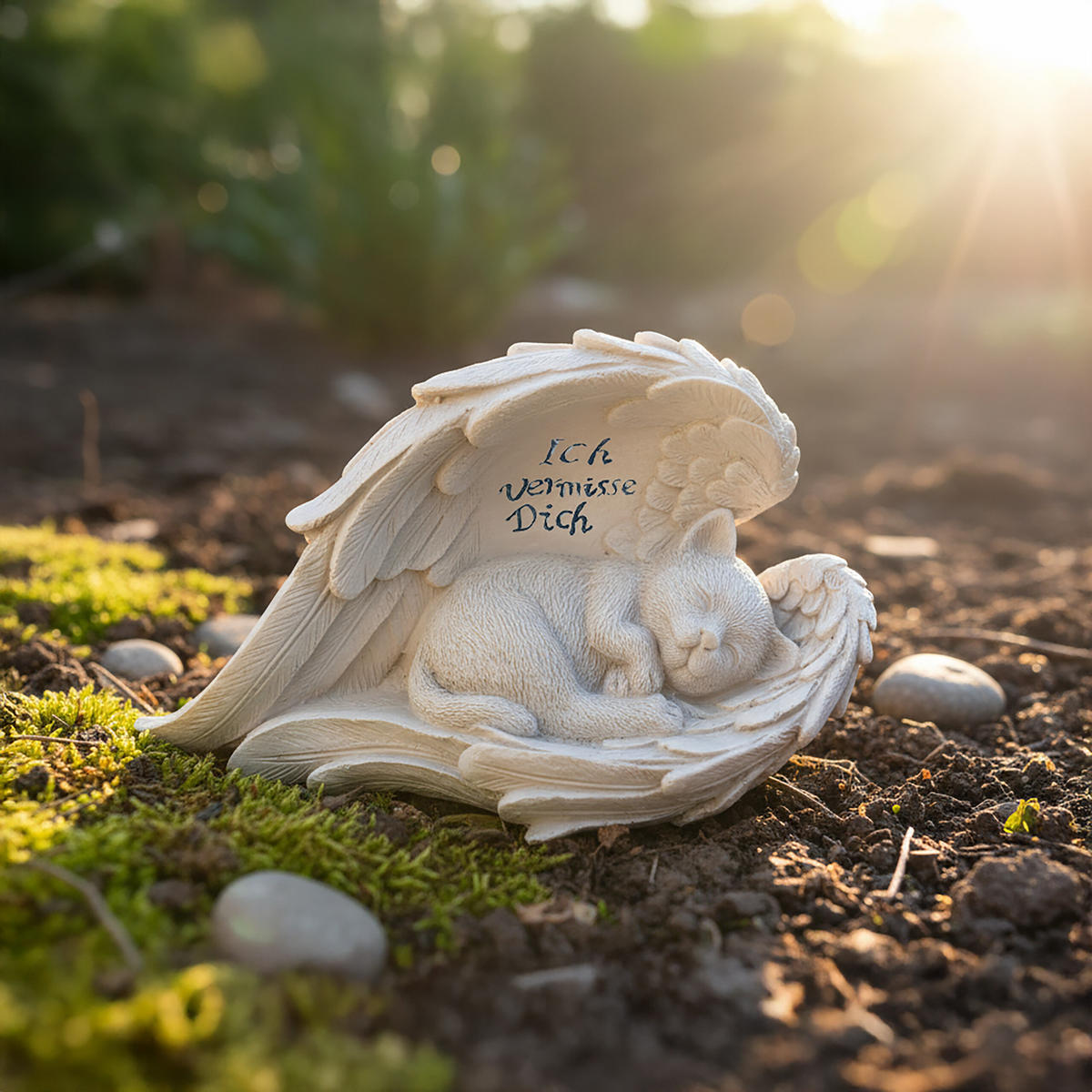 OKRAS za mačje grobove - krem, umetna masa (21/12/11cm) - Relaxdays