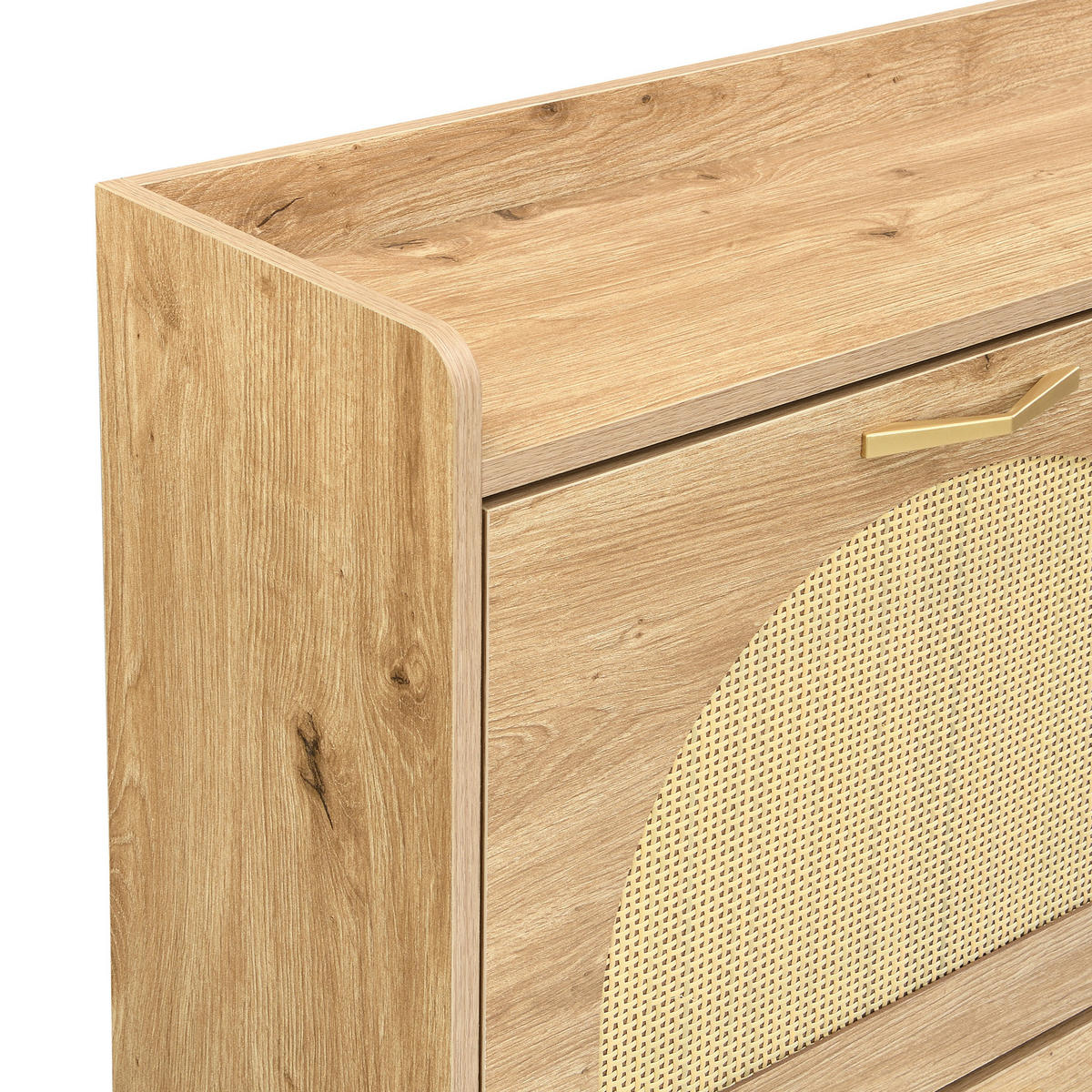SCHUHSCHRANK 108,5/100/24 cm Holzfarbe aus MDF mit oberer Ablage - Naturfarben, Holzwerkstoff (108.5/100/24cm) - OKMYHOME