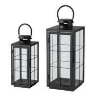 LATERNE Esbjerg 2er-Set - Schwarz, Metall (17.2/40/17.2cm) - Boltze Home