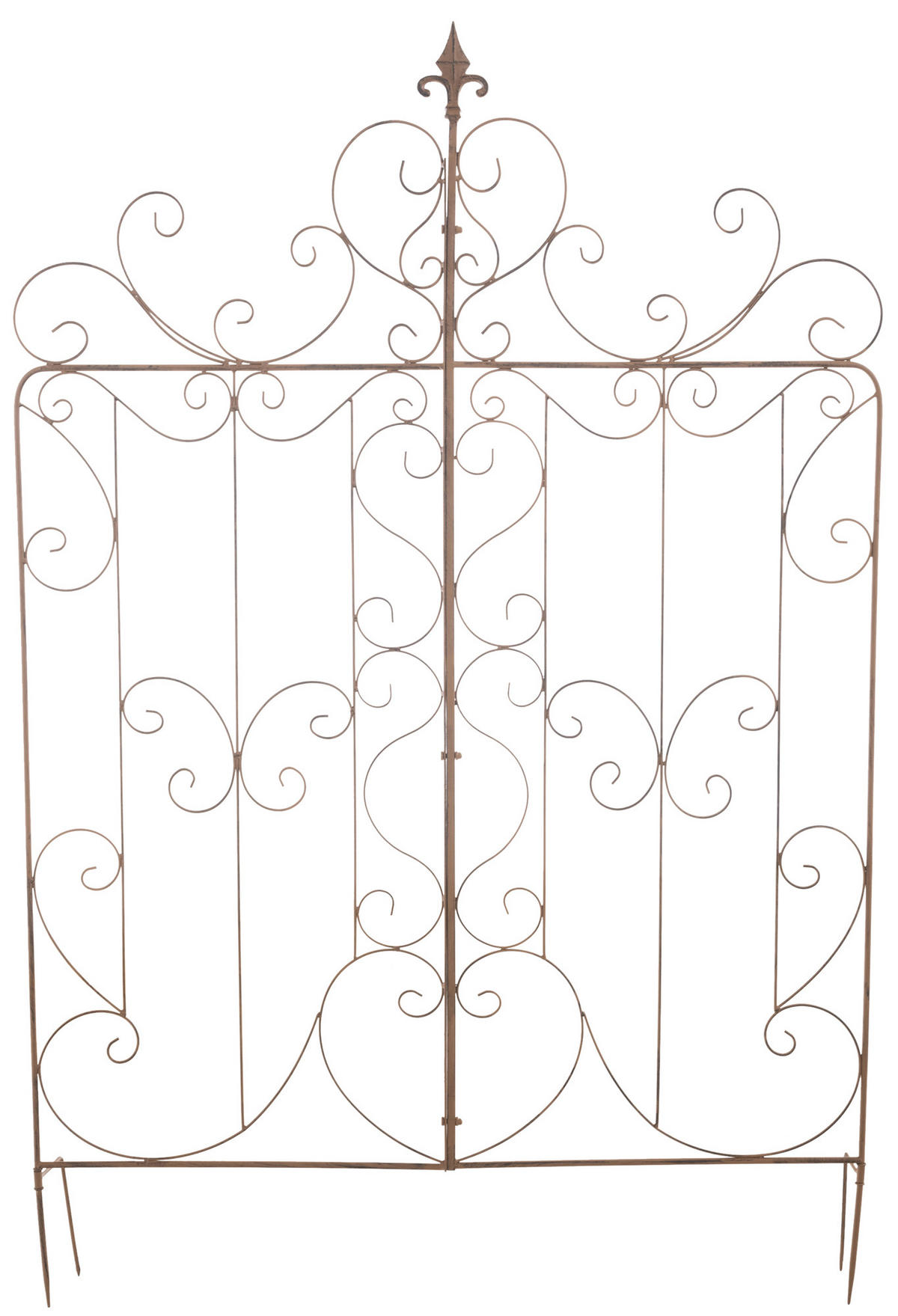 RANKGITTER Mandarin - 2er Set antik braun - Braun, Metall (99/133/7cm) - TPFLiving