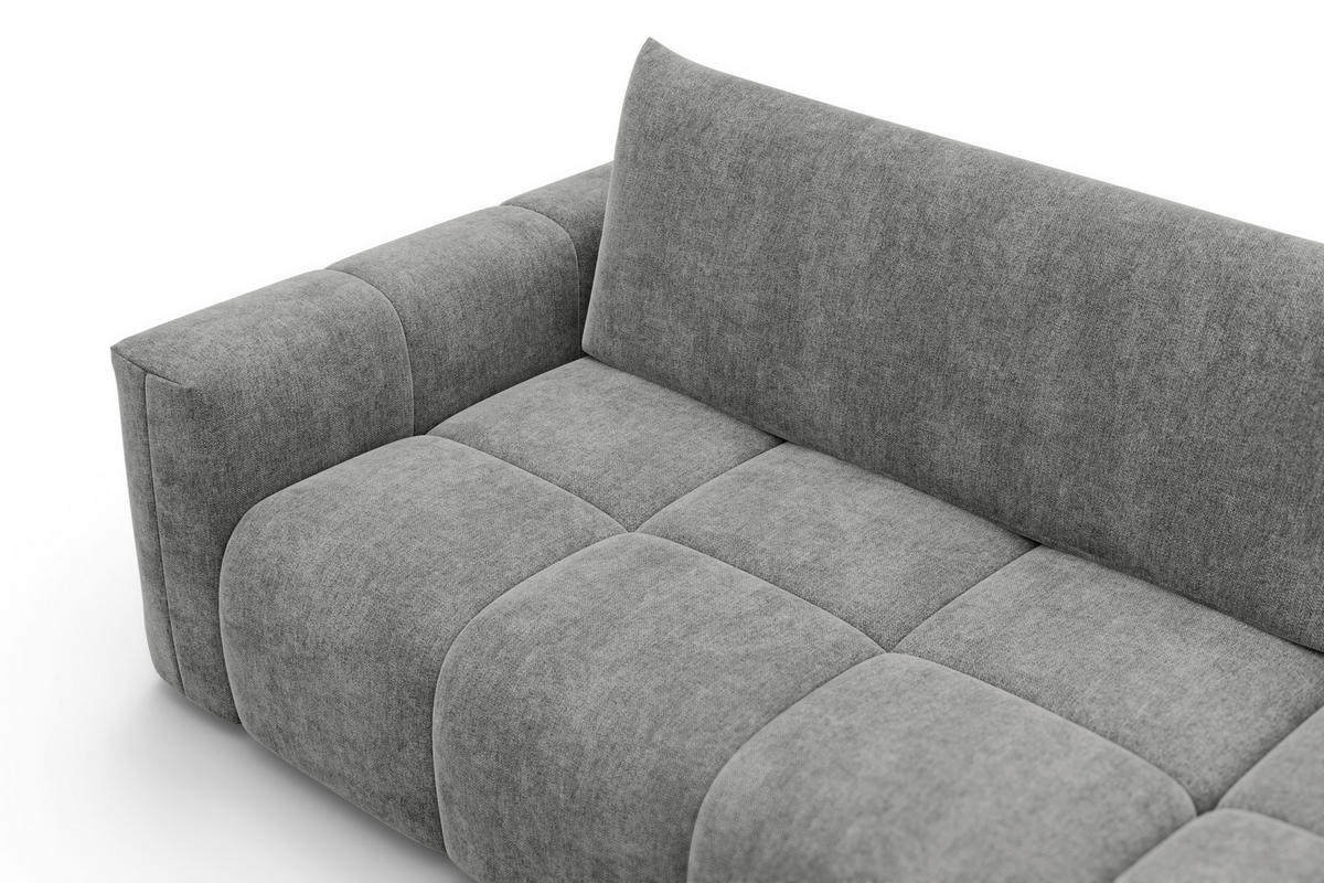 ECKSOFA VERONA 4-Sitzer rechts, Grau - Schwarz/Grau, Holz/Textil (266/173cm) - Courtois Laville