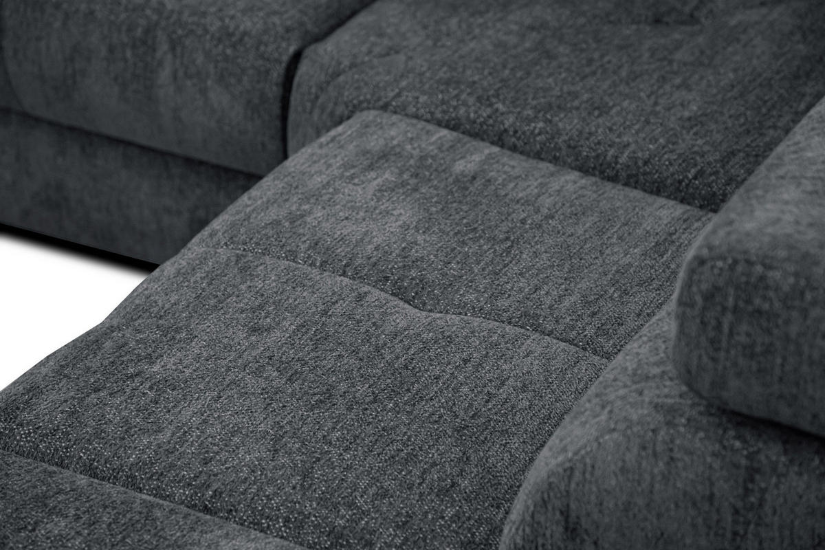 ECKSOFA CALVERA 5-Sitzer, graphitfarben - Graphitfarben, Holzwerkstoff/Textil (298/239cm) - Courtois Laville