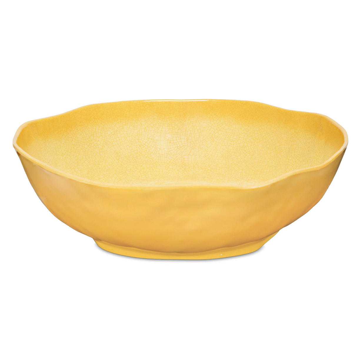 SCHÜSSEL / Salatschüssel Ø 36 cm Atmosfera ocker - Currygelb, Kunststoff (21cm)