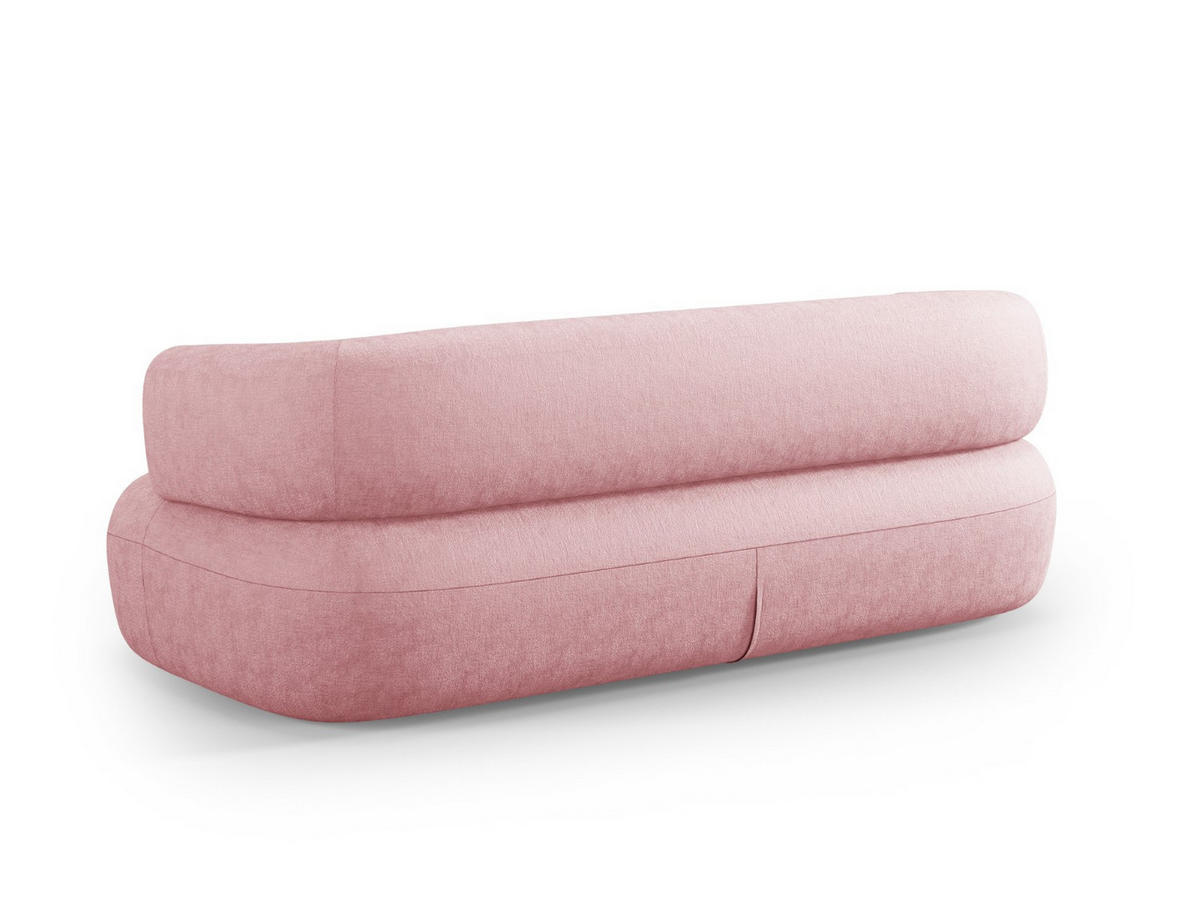 SOFA Jenny aus Chenille-Stoff rosa 3 Sitzplätze - Pink, Textil (90/73/178cm) - Micadoni