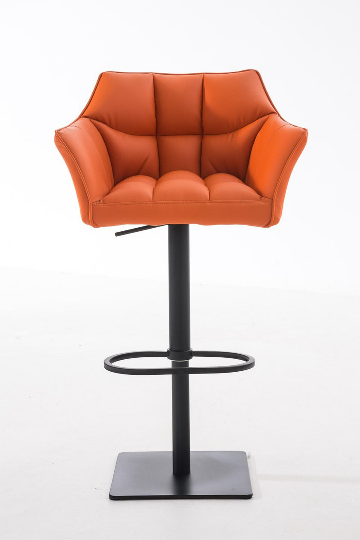 BARHOCKER Damaso 88x64x45 cm orange - Orange, Leder (64/88/45cm) - furnicato