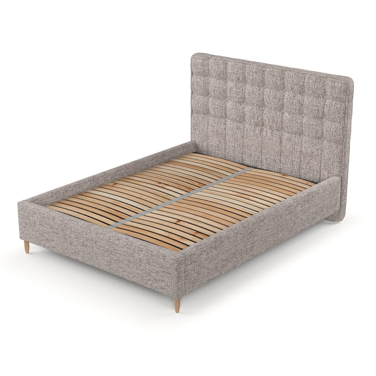 POLSTERBETT Paloma 120/200 cm Beige im Neve Stoff - Beige/Naturfarben, Holz/Holzwerkstoff (120/200cm) - AltaBeds