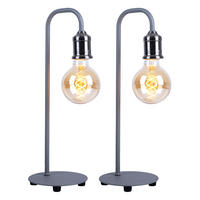 TISCHLEUCHTE FLORIDA Nickel matt Grau 2er Set - Grau, Metall (16.4/15/43.8cm) - Globo Lighting