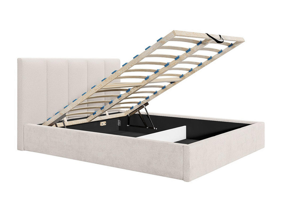 BETT mit Bettkasten - 2 -Sitzer - Polyester - beige - KILACLO - Beige, Textil (203/153cm) - Vente-Unique