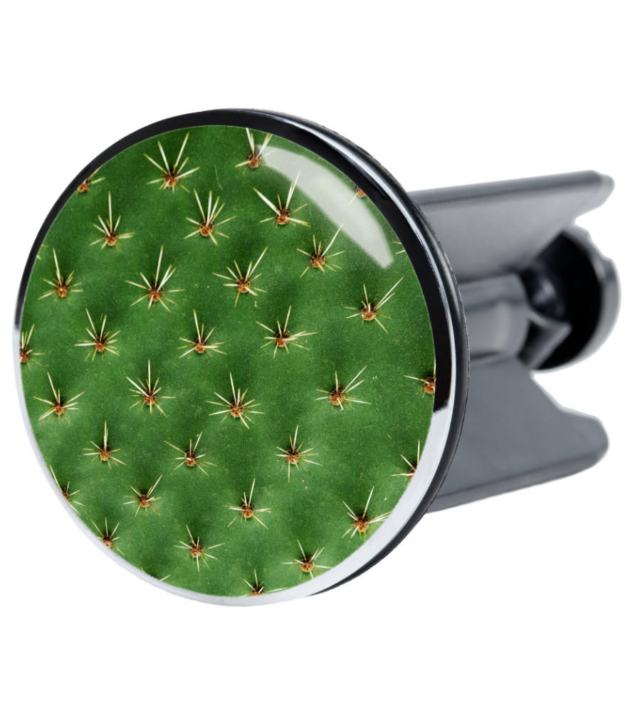 WASCHBECKENSTÖPSEL Kaktus - Grün, Kunststoff/Metall (4/7/7cm) - Sanilo
