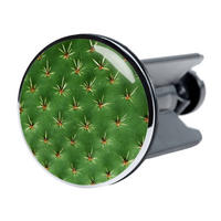 WASCHBECKENSTÖPSEL Kaktus - Grün, Kunststoff/Metall (4/7/7cm) - Sanilo