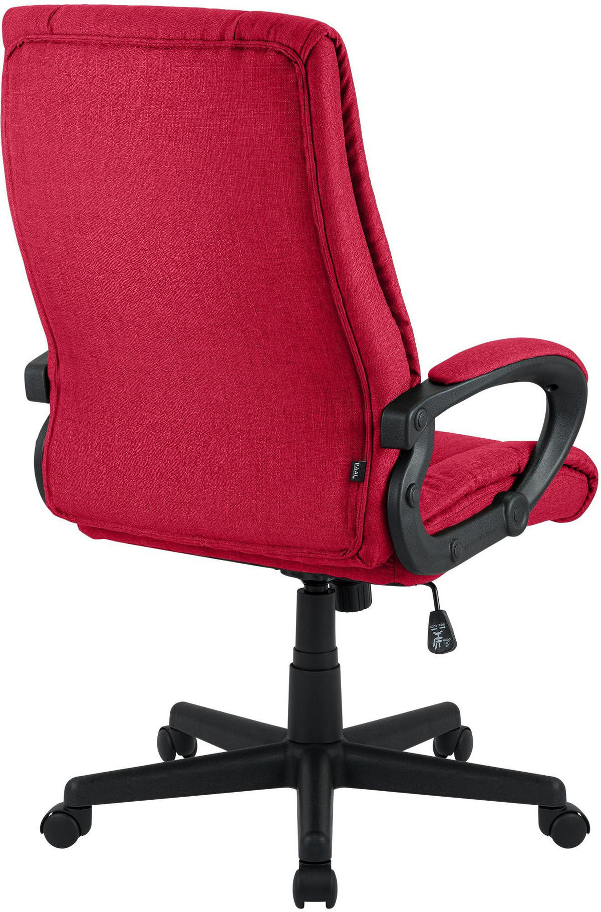 DREHSTUHL Stoff Rot - Rot/Schwarz, Kunststoff/Textil (66/106/70cm) - CLP