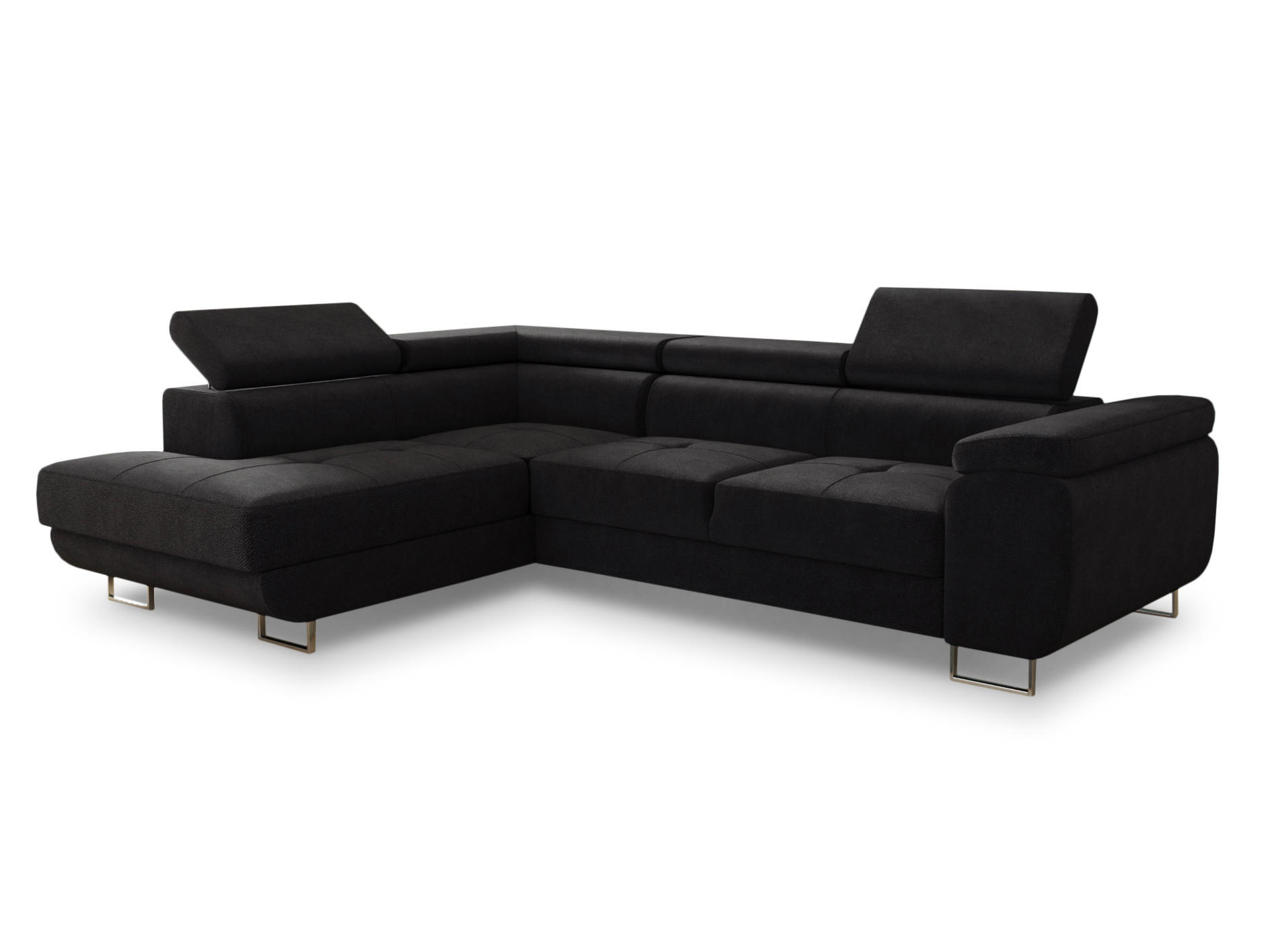 ECKSOFA Caris, Seite: Links - Schwarz, Holz/Textil (273/203cm) - Sofnet