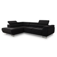 ECKSOFA Caris, Seite: Links - Schwarz, Holz/Textil (273/203cm) - Sofnet