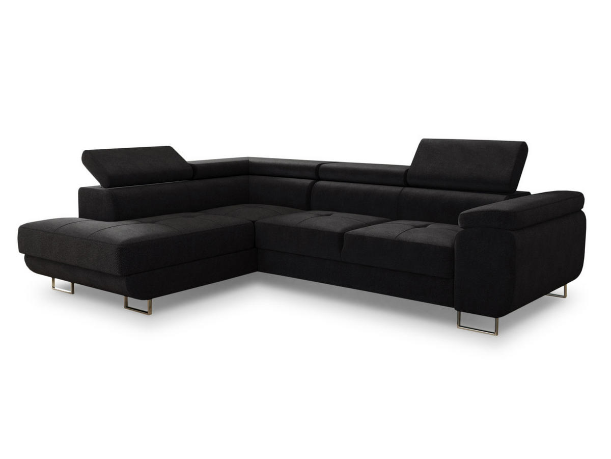 ECKSOFA Caris, Seite: Links - Schwarz, Holz/Textil (273/203cm) - Sofnet