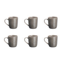 BECHER Stellar 400ml - 6er-Set - Betongrau - Grau, Keramik (0.4L) - Björn