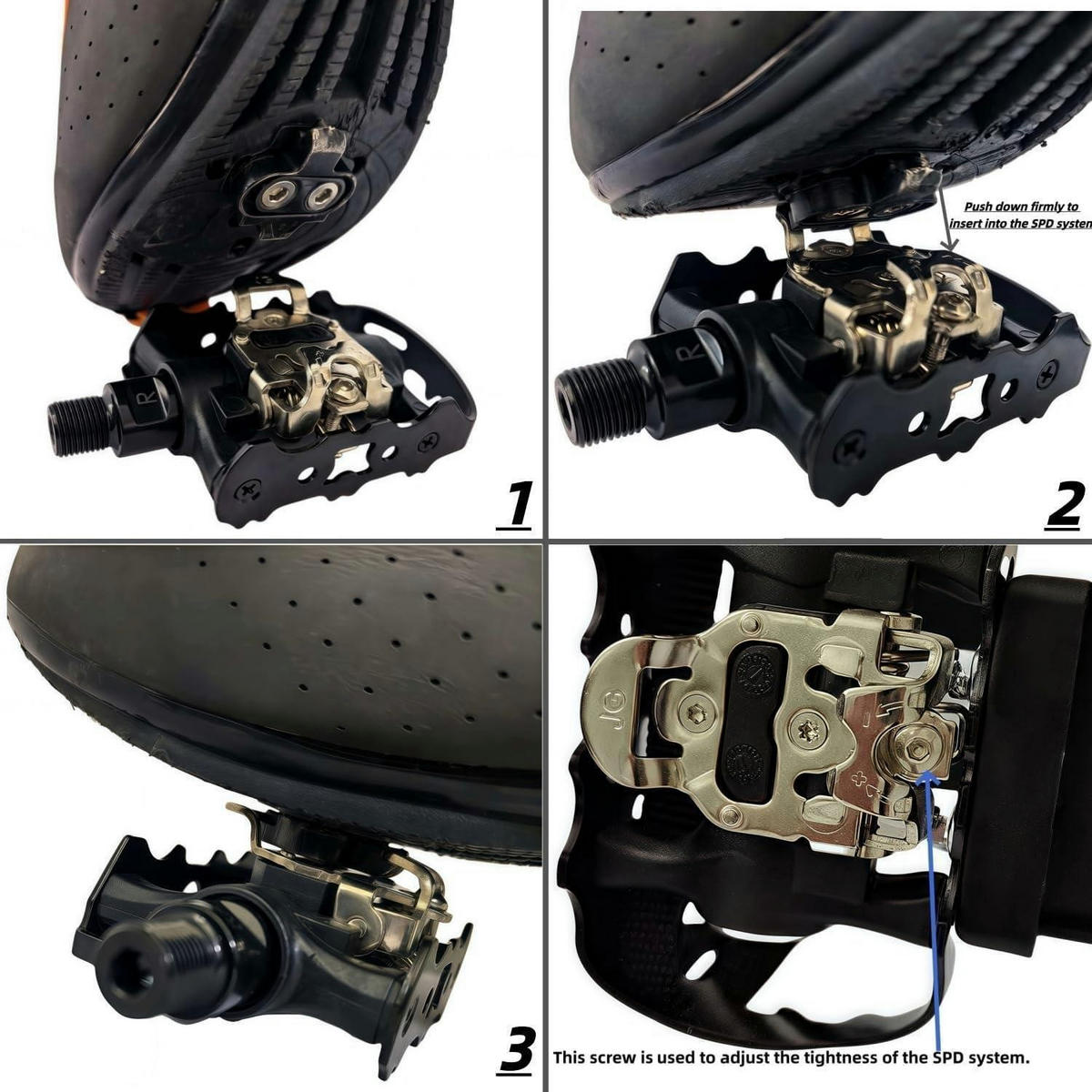FAHRRADPEDALE Hybrid SPD mit 4D-Verstellriemen Schwarz - Schwarz, Metall (15/1.5/17cm)