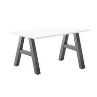 SCHREIBTISCH Edi 5 140 x 70 x 75 Bürotisch graphit/weiß matt lack - Weiß, Holz (140/70/75cm) - 58aufmkessel