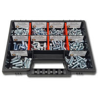 SECHSKANTSCHRAUBEN Sortiment M4-M5-M6 // 8mm-20mm 215 tlg. DIN 933 / ISO 4017 - Zinkfarben, Metall (5/3.5cm) - Schraubenbox24