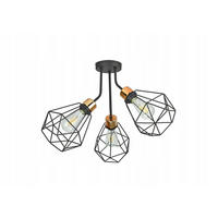 DECKENLEUCHTE EDISON II - Goldfarben/Schwarz, Metall (55/55/45cm) - kiki design