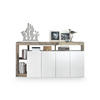 SIDEBOARD 4 Türen Frankfurt - L184 cm - Weiß, Holzwerkstoff (42/93/184cm) - Calicosy
