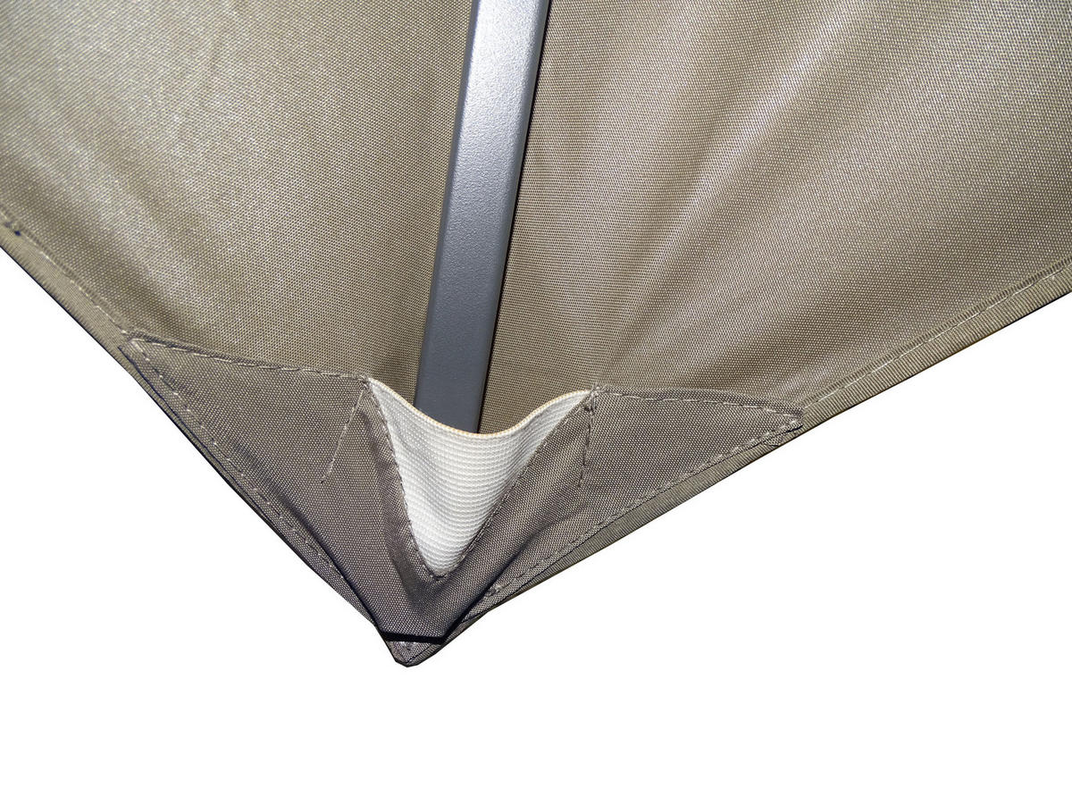PAVILLON Nizza 3x3m Grau inkl. Seitenwand Set - Taupe, Metall (300/263/300cm) - QUICK STAR