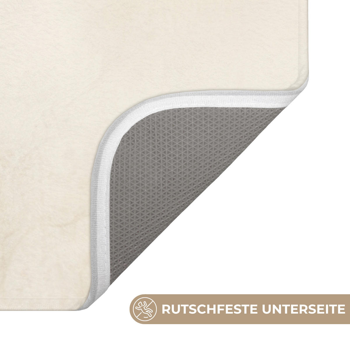 KOUPELNOVÁ PŘEDLOŽKA Japandi - Bambus - béžová 90x60 cm - ecru, textil/plast (90/60cm) - OnlyWow