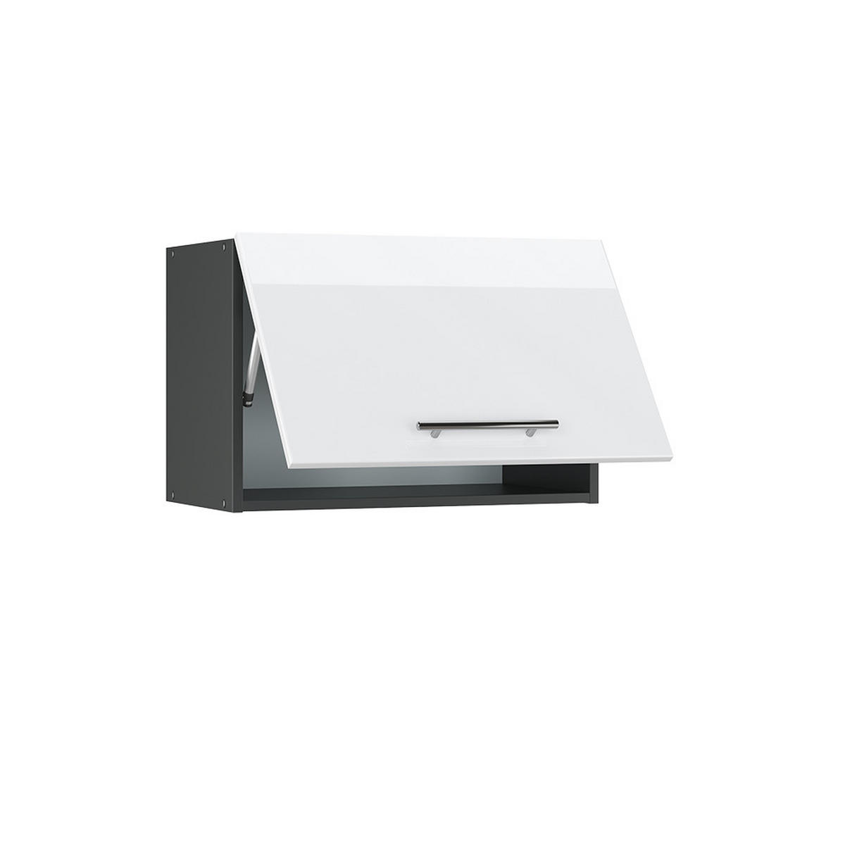 HÄNGESCHRANK Fame-Line Weiß Hochglanz 60 cm Flach - Weiß Hochglanz/Anthrazit, Holzwerkstoff (60/40/34.1cm) - Vicco