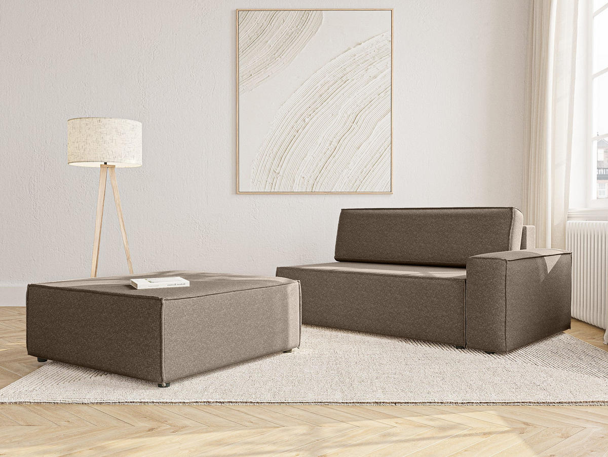 SCHLAFSOFA Lummo Si mit Schlaffunktion, Braun - Braun, Textil (263/70/100cm) - Fedve